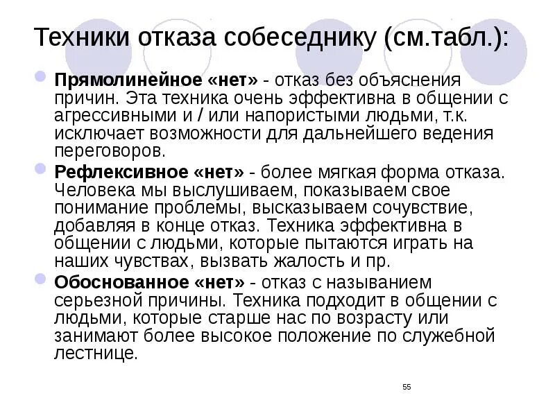 Производственный отказ. Технологии отказа. Виды отказов оборудования. Конструктивный отказ. Алгоритм вежливого отказа.