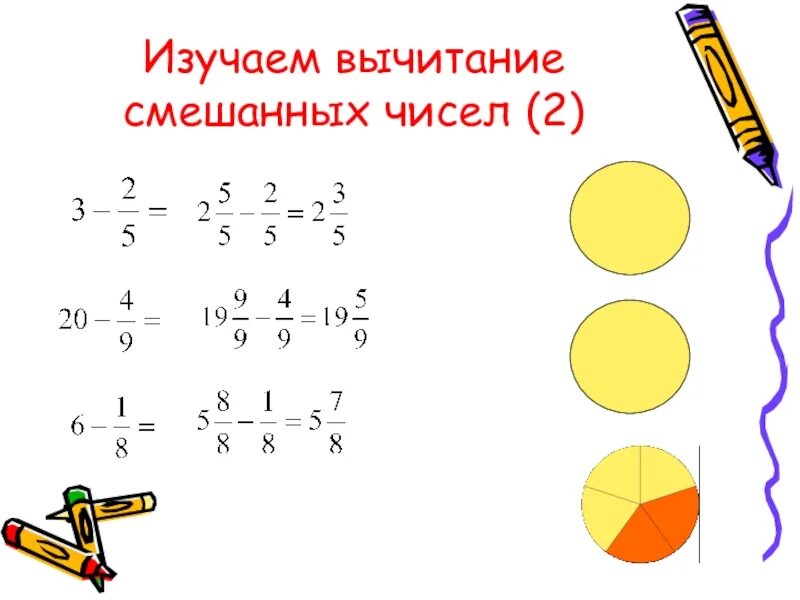 1 целая вычесть 2 5. Вычитание смешанных чисел. Сложение и вычитание смешанных чисел 5 класс. Рисунки на тему смешанные числа. Творческая работа нарисовать сложение и вычитание смешанных чисел.