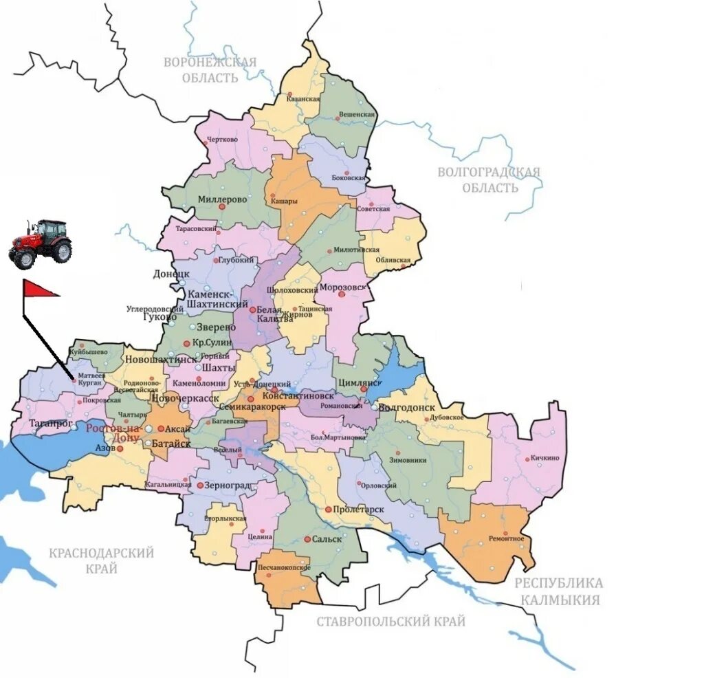 Административная карта Ростовской области. Батайск на карте Ростовской области. Карта Ростовской области и Украины. Батайск на карте Ростовской.