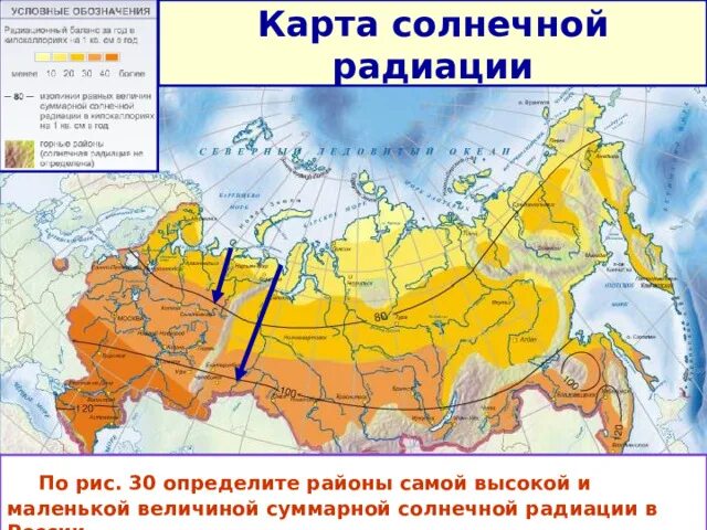 Закономерности распределения суммарной солнечной радиации. Закономерности распределения суммарной солнечной радиации