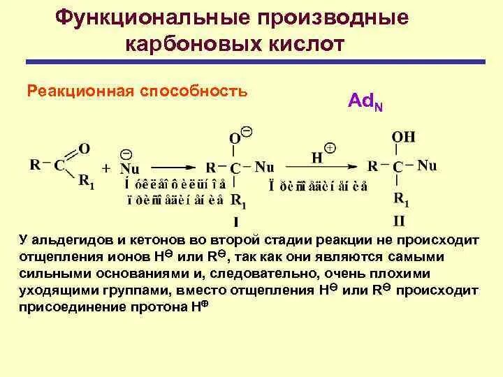 Кислоты реакционная способность. Механизм реакции ацилирования производных карбоновых кислот. Активность функциональных производных карбоновых кислот. Образование производных карбоновых кислот. Реакции ацилирования производных карбоновых кислот.