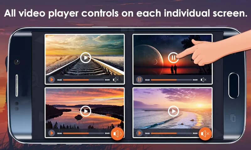 Screen player. Multi video player. video screen. multi screen video. video player screen android.