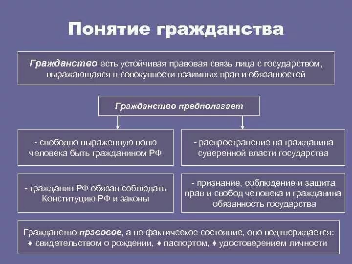 Признаки российского гражданства. Основные принципы гражданства РФ схема. Гражданство схема понятие. Принципы определения гражданства РФ. Элементы понятия гражданство.