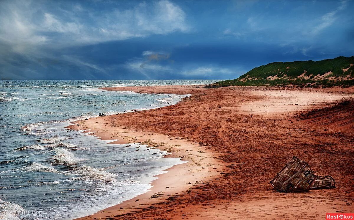 Прибрежная равнина. Пляж Thunder Cove. Остров принца Эдуарда осень. Пляж пирита бетонный остров в море. Vi more