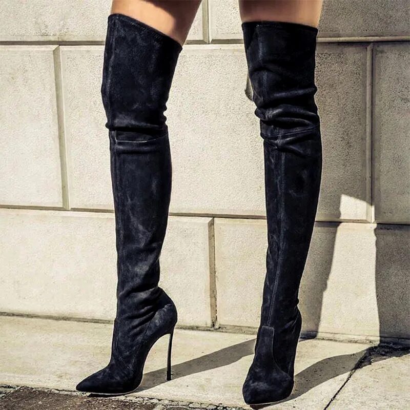 Женские сапоги выше. Ботфорты Касадей. Сапоги Касадей ботфорты. Blumarine Suede Knee High Boots. Сапоги-чулки стрейч Рандеву.