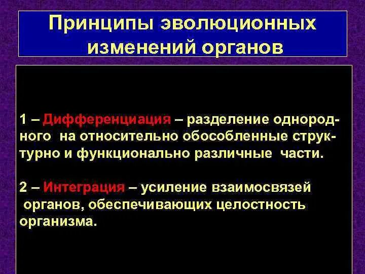 Дифференциация и интеграция в эволюции органов. Дифференциация органов. Дифференциация и интеграция биологии. Принцип дифференциации органов.