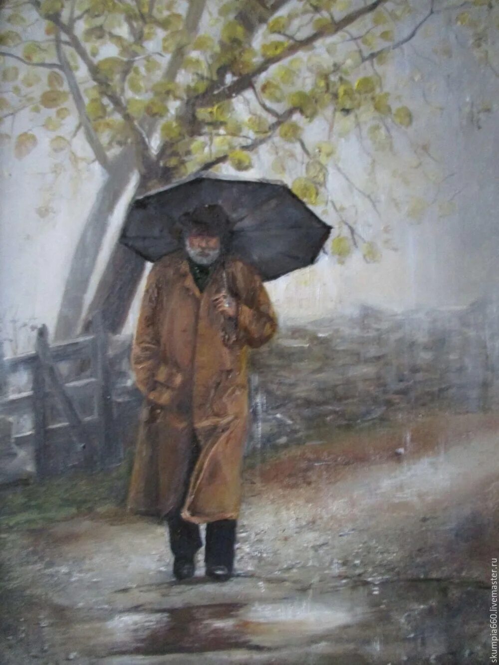 Человек под осенним дождем. Картина человек с зонтом. Мужчина с зонтом. Люди под дождем осень. Калоши и зонтик
