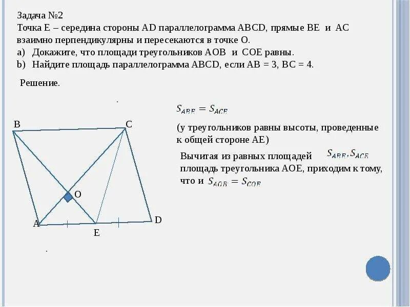 Биссектриса проведенная из вершины параллелограмма. Площадь параллелограмма задачи с решением. Площадь параллелограмма задачи. Середина стороны параллелограмма. Точка середина стороны параллелограмма.