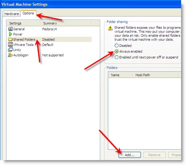 Vmware shared folders. Vmware shared folders