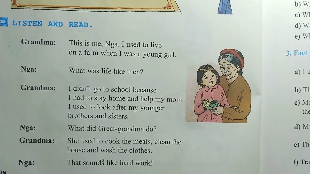 Listen 4 and read. Listen 4 and read