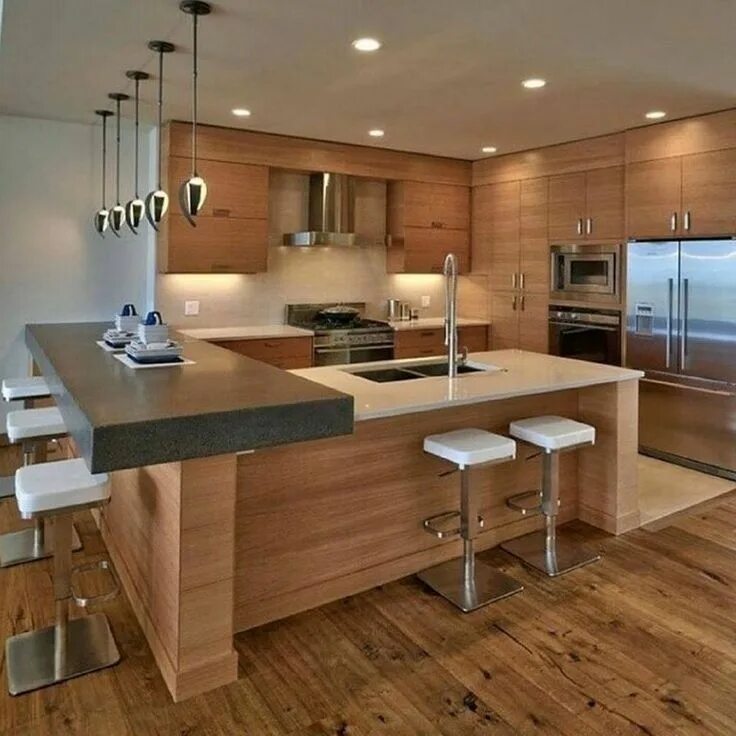 Пин от пользователя Design Ideas 2020 на доске Kitchen design ideas Островная ку