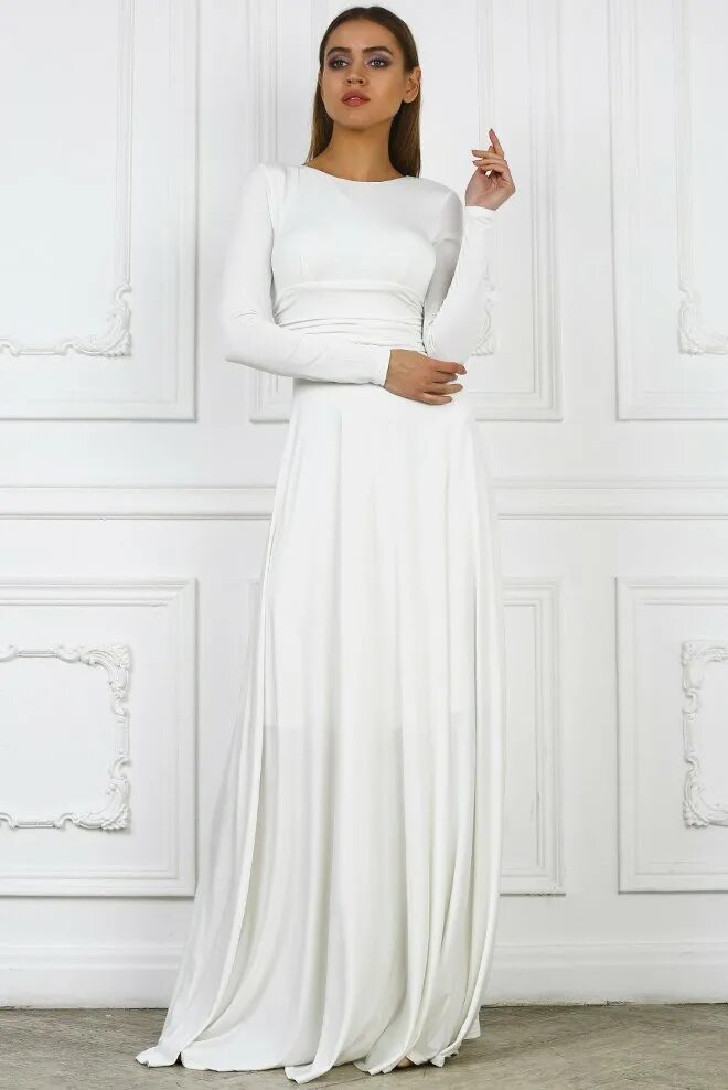 Women's Sequin Chiffon Backless Split Dress O Neck Sequined Floor Length Evening