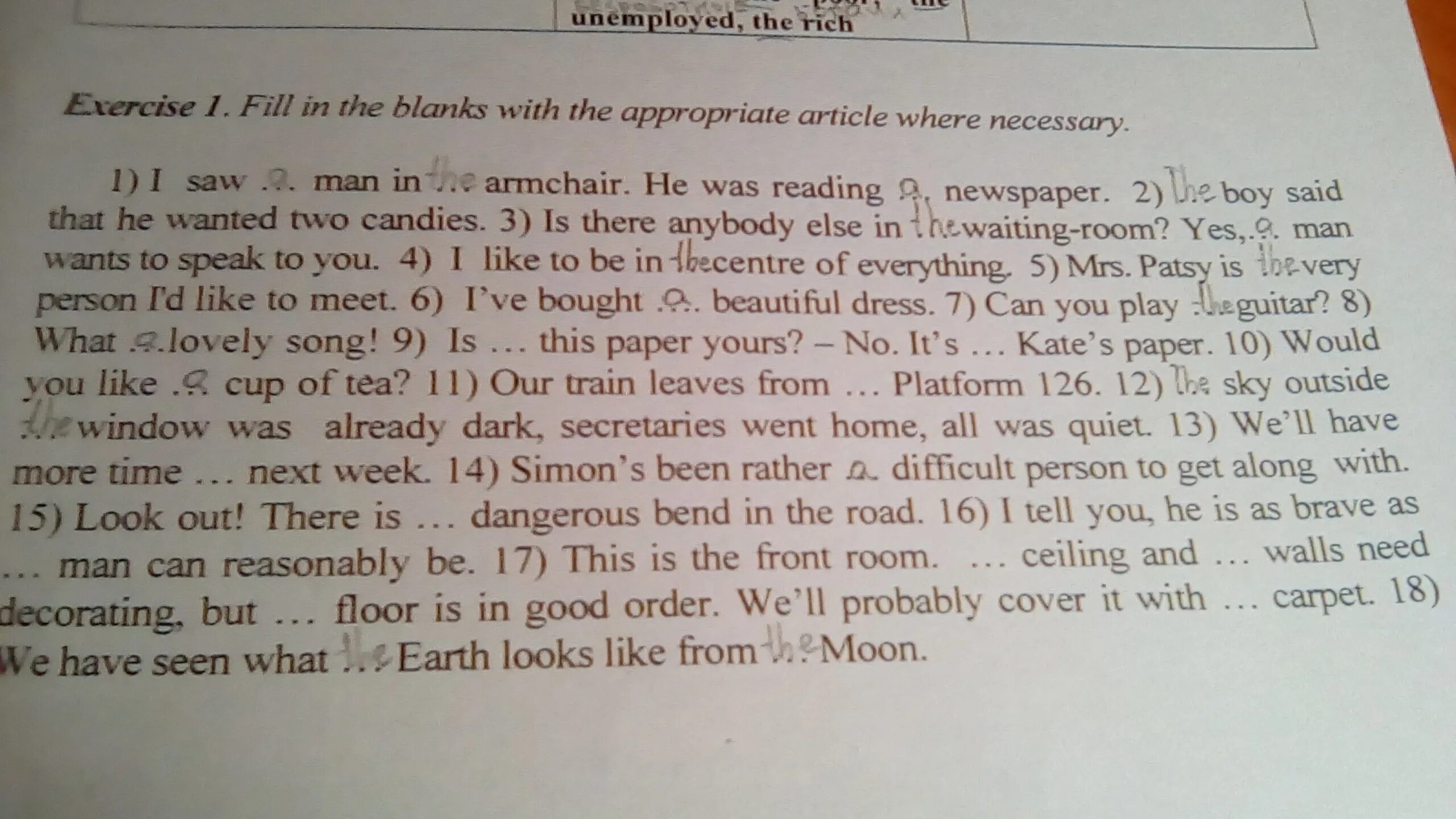 Insert the prepositions where necessary. Insert the prepositions where necessary