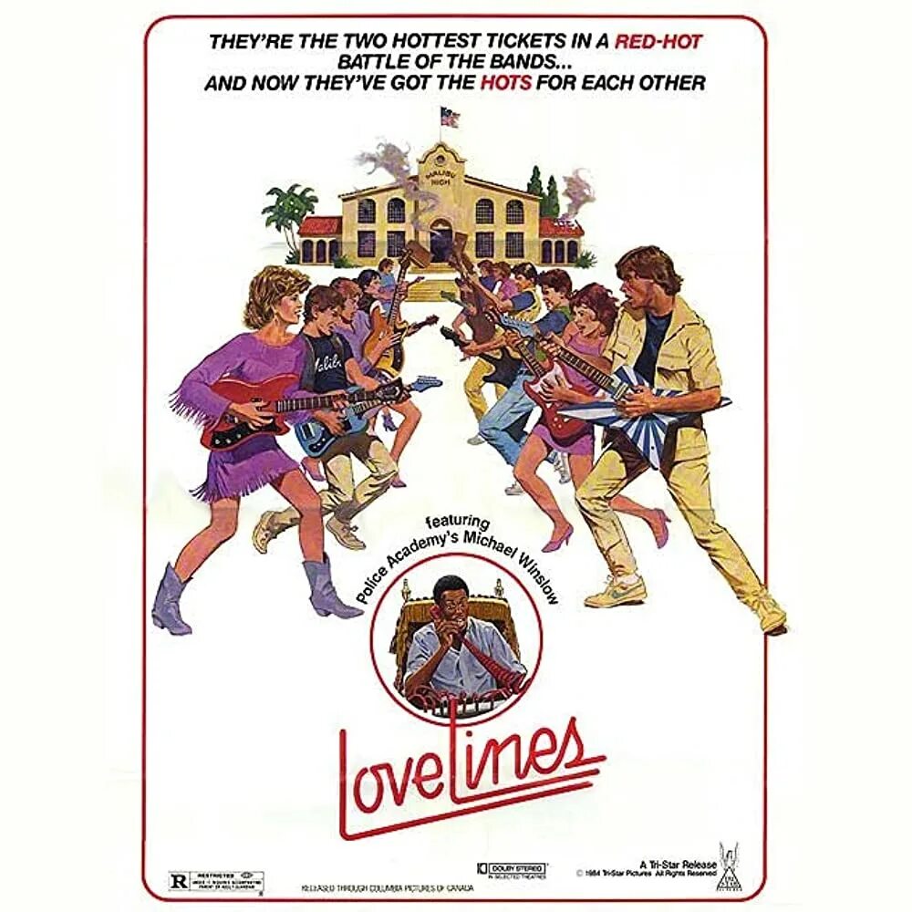 Hot tickets. Lovelines 1984 poster. Грег Брэдфорд. 1984 - 1984 (For the Love of big brother).