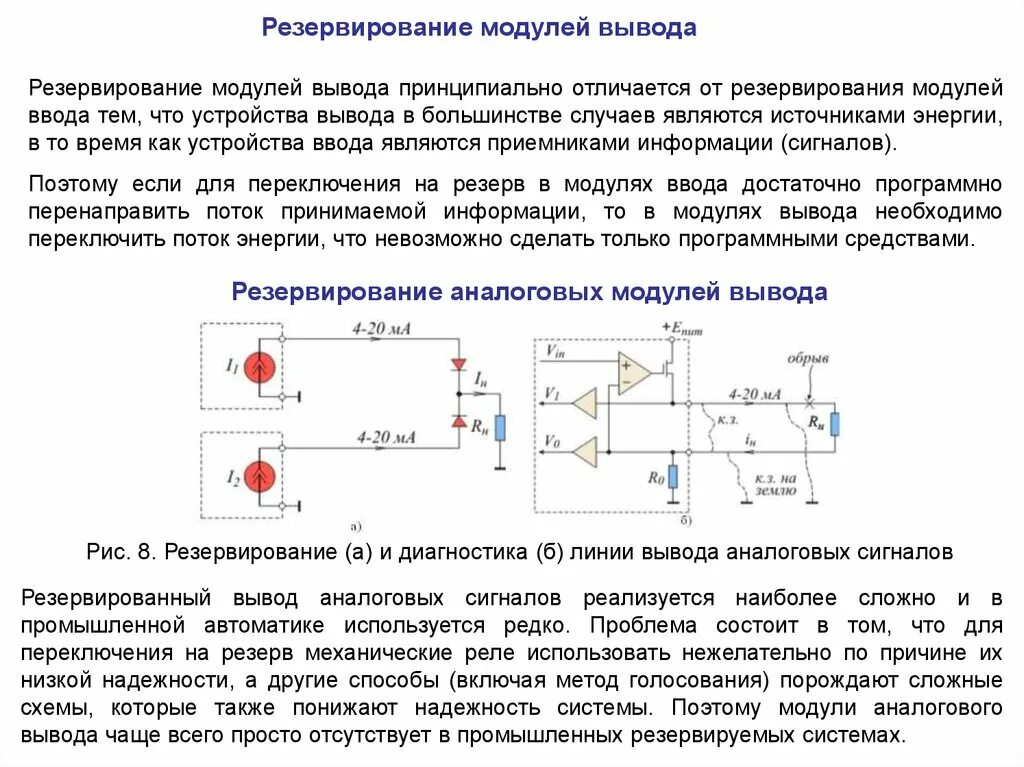 Резервирование объекта. Аналоговый сигнал схема. сложные схемы с резервированием. схемы резервирования модулей. вывод аналоговых сигналов в устройствах ввода вывода.