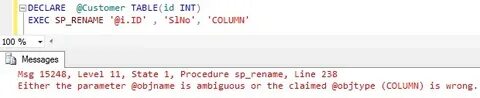 Rename table