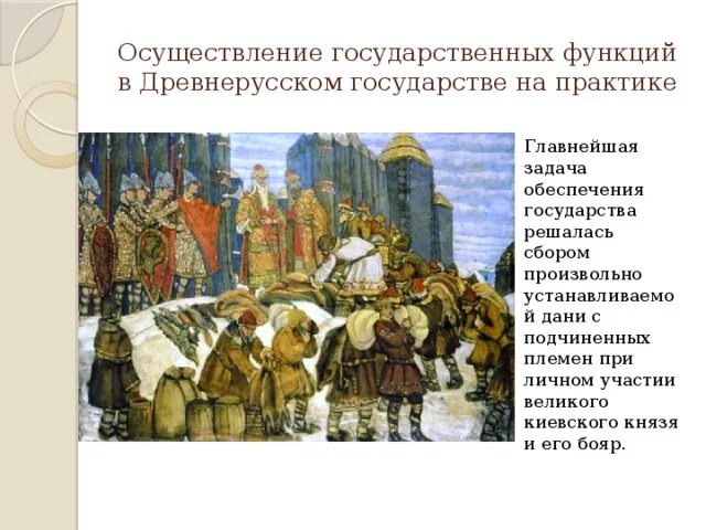 Читать древнейшая история руси. Функции древнерусского государства. Функции Великого князя в древнерусском государстве. Функции древних государств. Дань и подданство.