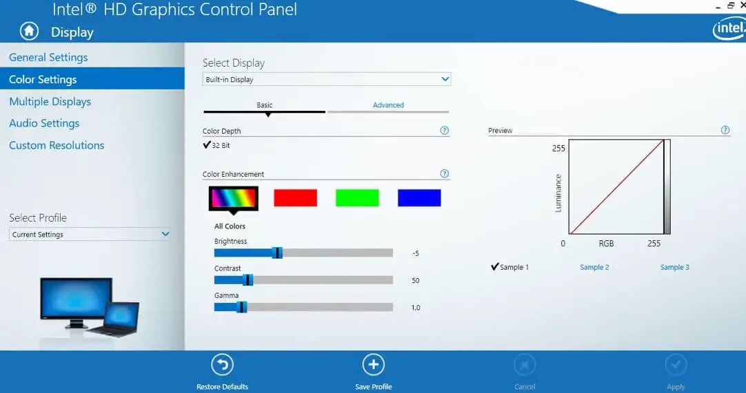 Intel display