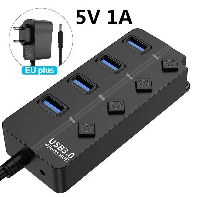 USB хаб с блоком питания. 5bites hb27-203pbk. USB Hub 3.1 с внешним питанием. USB разветвитель 3.0 с внешним питанием.