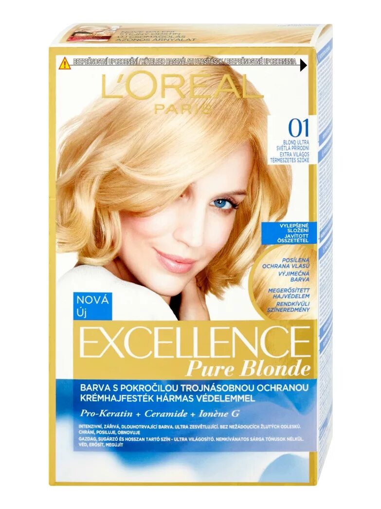 Blondes pure. Ультра блонд лореаль 01. L'Oreal Paris Excellence Pure blonde 01. Лореаль ультра блонд. Краска Loreal Excellence Pure blond.