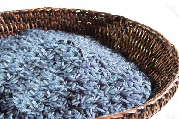 Blue rice. Синий рис. Синий тайский рис. Крупа голубого цвета. Бывает синий рис.