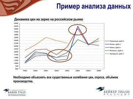 Аналитические данные пример