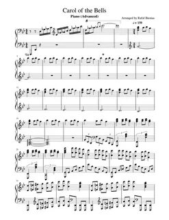 Carol of bells ноты для фортепиано