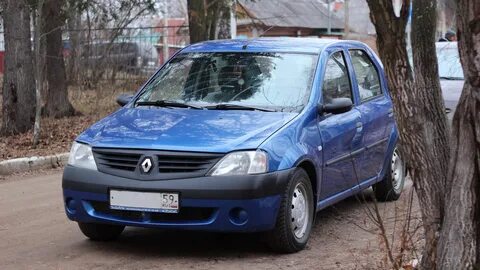 Рено логан синий