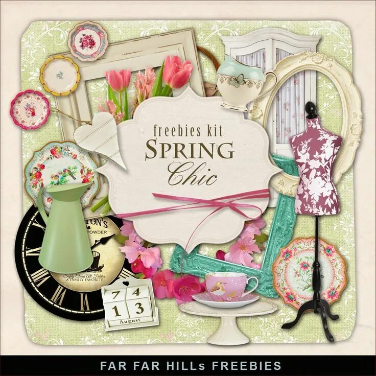 Скрапбукинг Freebie. Freebies Kit. Digital scrapbooking Freebie Kits. Scrap Kit Spring collection. Far far hill