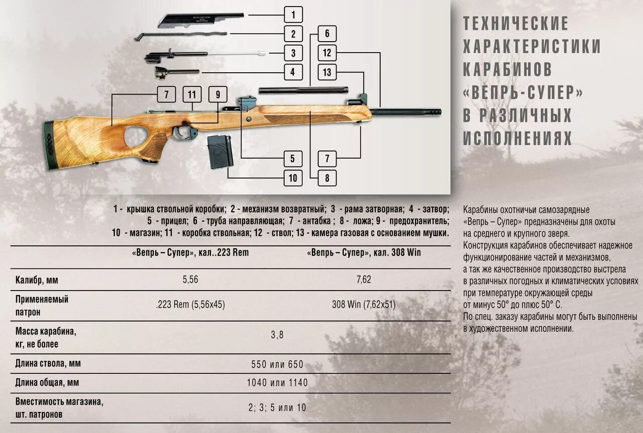 Вепрь размеры. Вепрь калибр 7.62. вепрь супер 308 520 мм характеристики. вепрь 308 убойная дальность. ттх карабина вепрь 308.