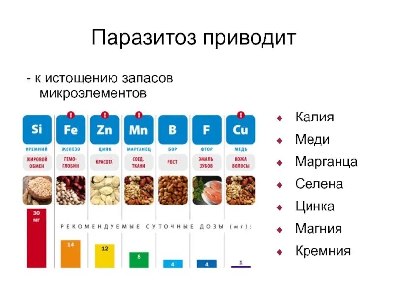 Цинк медь марганец селен. Паразитозы классификация. Профилактика паразитоза.