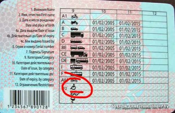 Отметки на водительских правах. Особые отметки в правах. Обозначения на водительском удостоверении. Отметки на водительском удостоверении.