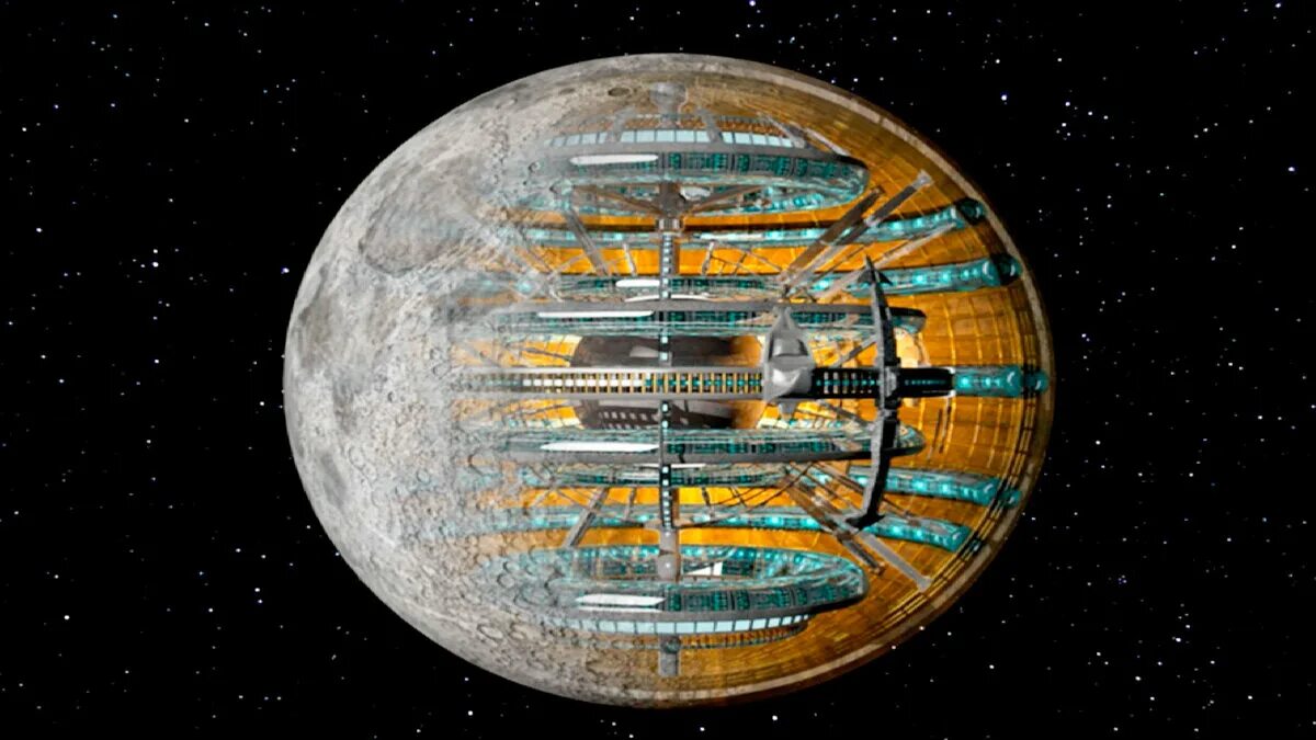 UFO 2022. Искусственная Луна. Шарообразный космический корабль. Луна полая внутри.
