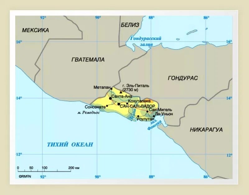 Столица гондураса на карте. Сан Сальвадор на карте. Сальвадор государство на карте. Эль-Сальвадор на карте.