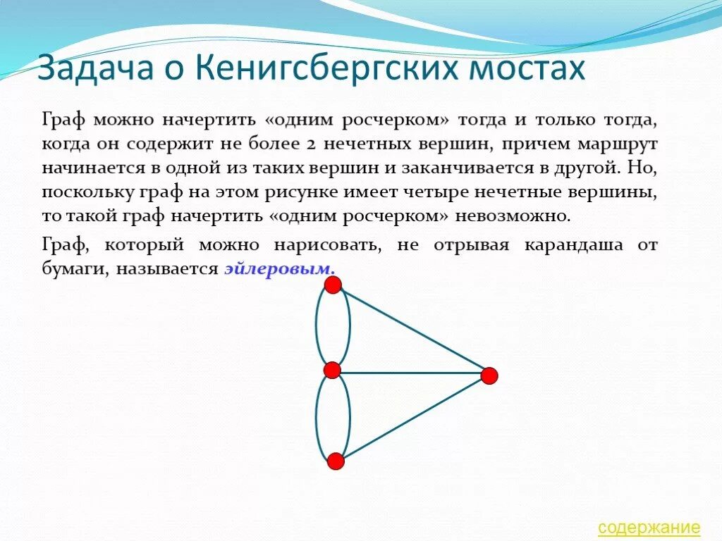 Семь мостов решение