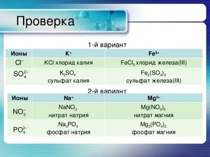 Какая формула у калия