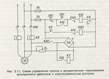 Схема асинхронного электропривода