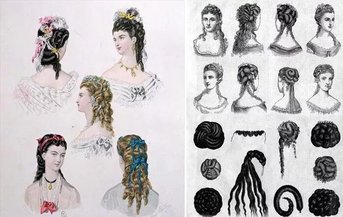 Historical hairstyles, Victorian hairstyles, 1860s hairstyles