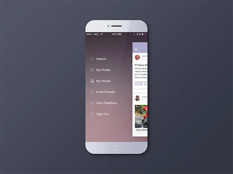 Приложение для записей ios. Меню ios. меню мобильного приложения. дизайн меню приложения. дизайн приложений для iphone.