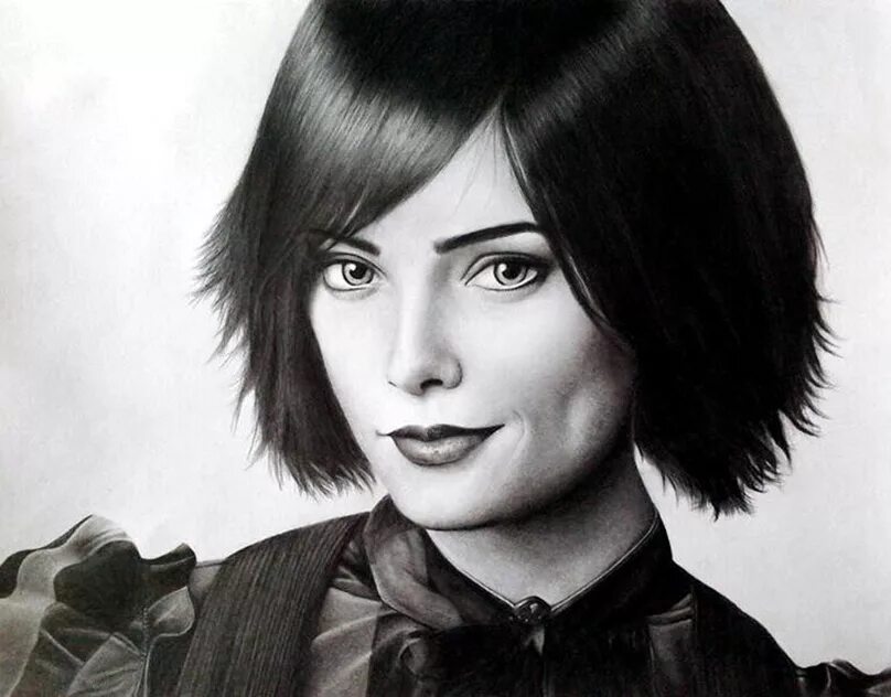 Портрет простой для срисовки. Элис из сумерек карандашом. Как нарисовать элиса с закрытым веером лицом. Рисовать элис. Элис каллен арт.