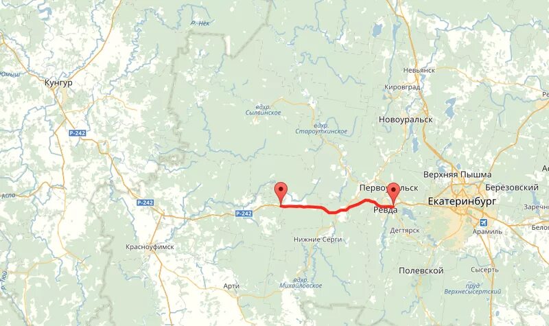 Сколько ехать до ревды