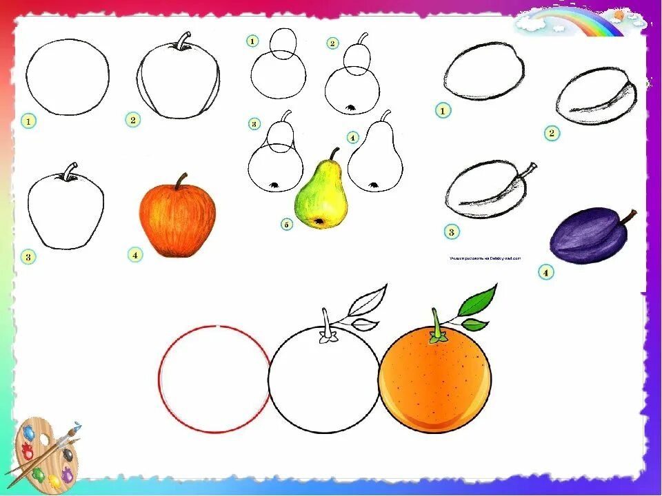 как нарисовать арбуз цветными карандашами. нарисовать 1 фрукт. нарисовать 1 фрукт. мой любимый фрукт. фрукты срисовать.