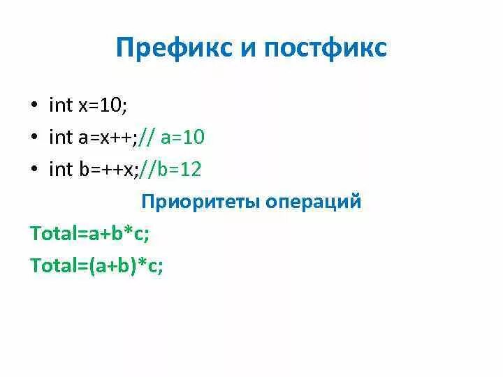 Префикс без. Префикс и постфикс. Постфикс и префикс в c++. Префикс и постфикс в информатике. Постфикс в программировании.