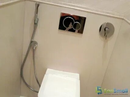 Установка гигиенического душа на инсталляцию