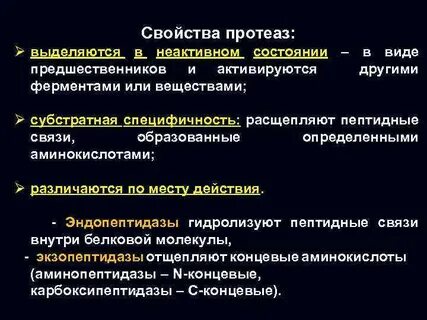 Роль протеолитических ферментов