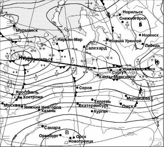 Карта циклонов орск