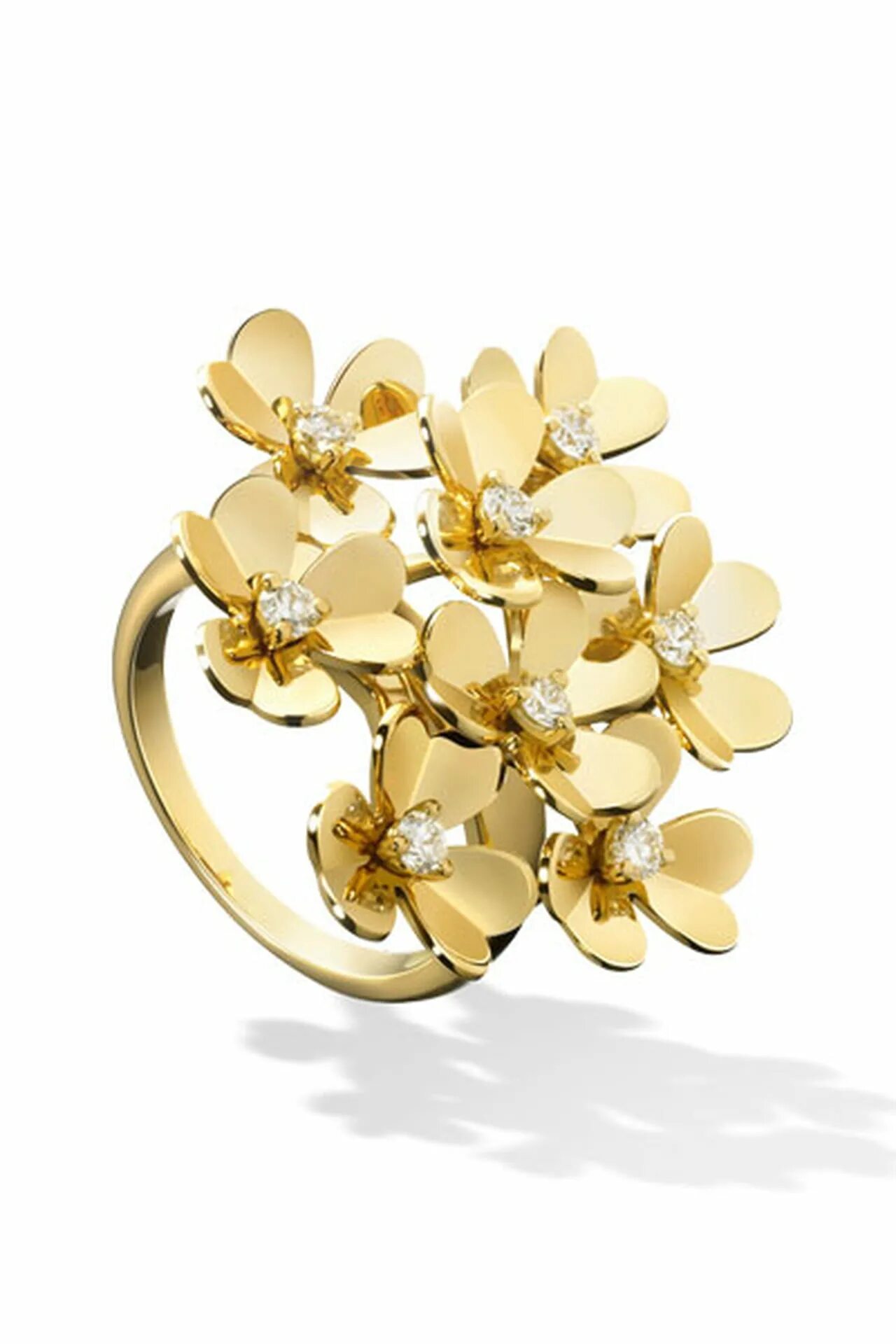 Ювелирное изделие 8. Ван Клиф ювелирные кольца. Van Cleef Arpels кольцо цветок. Золотые серьги Ван Клиф. Van Cleef Arpels кольцо с бриллиантом.