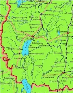 Каргополь на карте