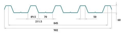 Профлист н60 845 0 8