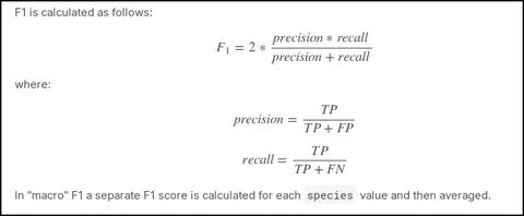 F1 score